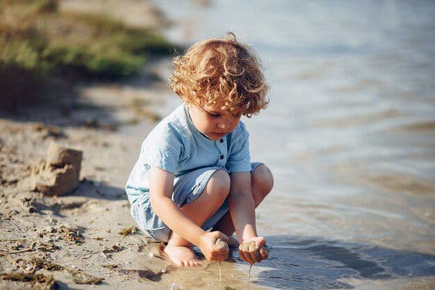 Child hands — early sensory exploration